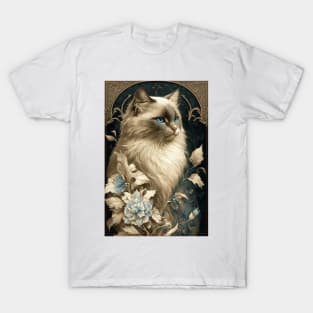 Ragdoll Cat - Art Nouveau Style T-Shirt